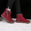 Cuzcare Men Snow Boots Waterproof Plush Orthopedic Winter Shoes