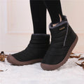 Cuzcare Men Snow Boots Waterproof Plush Orthopedic Winter Shoes