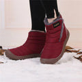 Cuzcare Men Snow Boots Waterproof Plush Orthopedic Winter Shoes