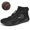 Cuzcare Plush Ankle Boots For Men Woolen Collar Orthopedic Shoes